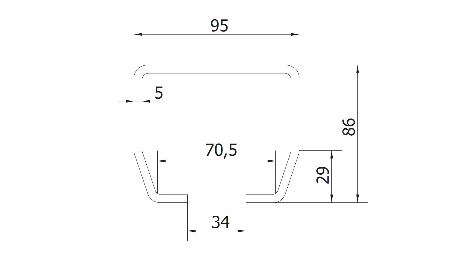 STAGE MZ 6 - Рельс направляющий, оцинкованный, 6 м, серия M