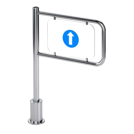 Калитка пружинная K-11 левая 600, нержавеющая сталь