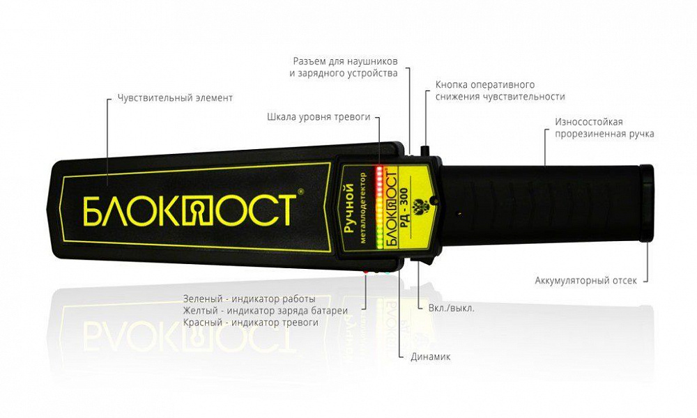 Ручной металлодетектор БЛОКПОСТ РД 300