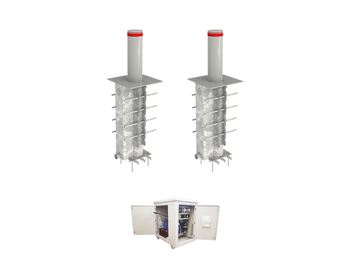 Блокиратор автоматический выдвижной усиленный, 2 болларда