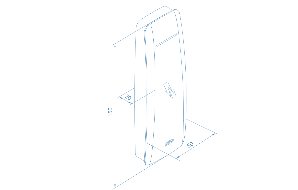 Мультиформатный считыватель IR19 (EMM-HID-MIFARE с защитой от копирования)