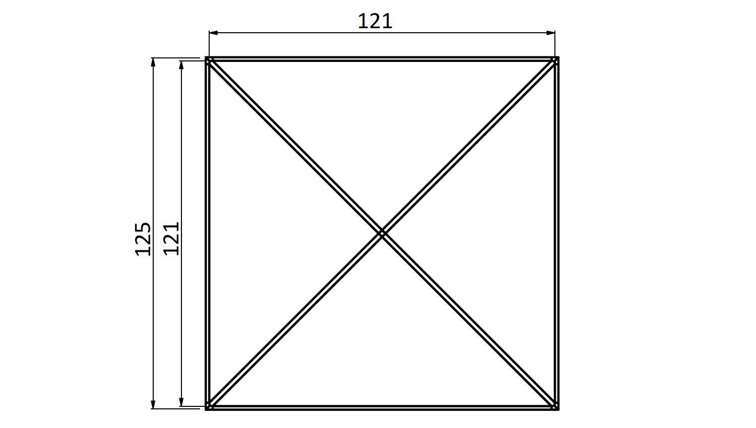 ROOF 12 B - Заглушка для столба квадратная, неоцинкованная, 125 мм