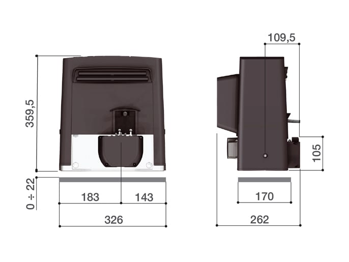 BKS12AGS combo KIT - Комплект автоматики для откатных ворот на основе привода BKS12AGS (встроенный блок управления ZBKN, радиоуправление с фиксированным кодом)