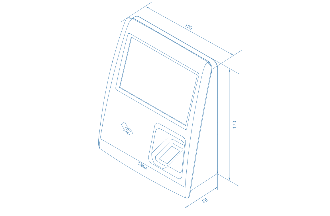 Биометрический терминал учета рабочего времени CR11.1