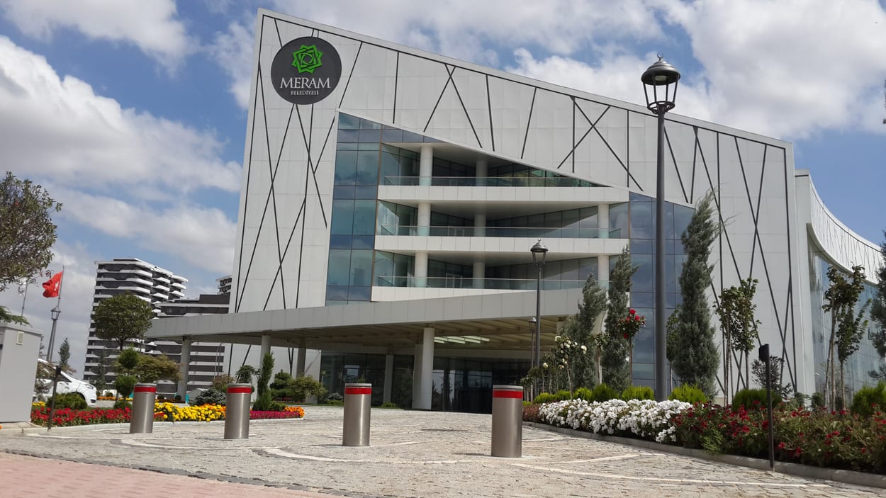 Блокиратор автоматический выдвижной ТБД (серия регулирования движения), диаметр 220, высота 800 мм, 6 боллардов