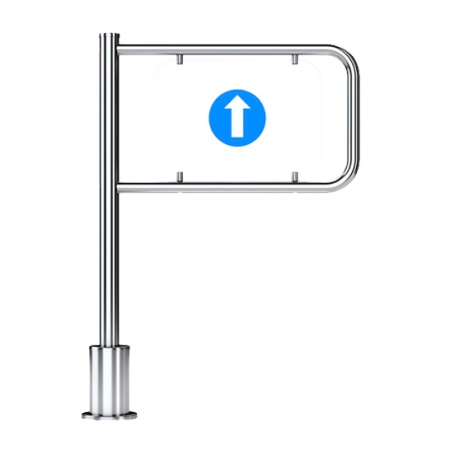 Калитка пружинная K-11 левая 600, нержавеющая сталь