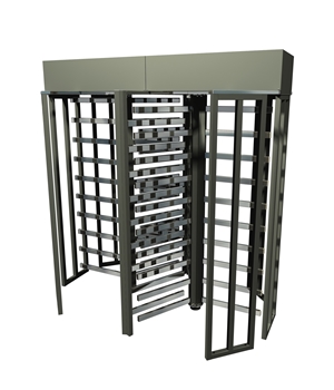 Турникет роторный полноростовый БЛОКИРУЮЩЕГО типа (ТРИ лопасти) сдвоенный. OMA-18.681 (DA)