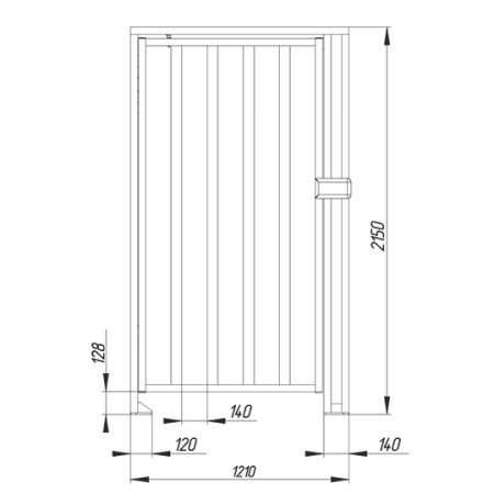 Калитка полноростовая K-10 левая
