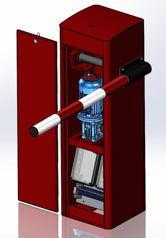 Тумба шлагбаума Миг-6 Арктик с приводом, подогревом, БЭ цифра-1 (IP54)