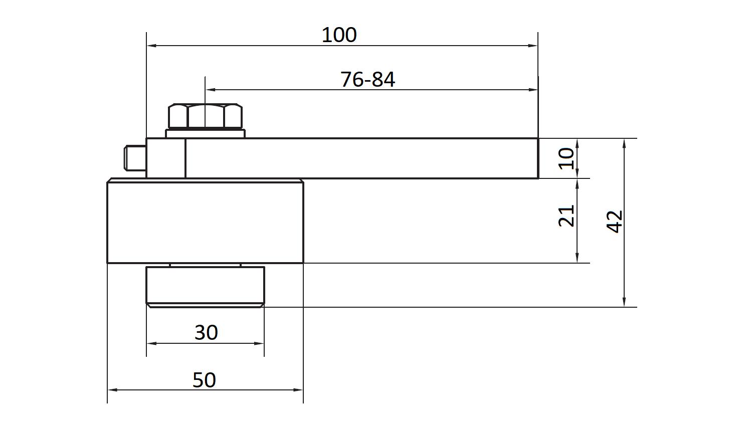 AB 50 A - Петля-шарнир верхняя, подшипниковая, D 50 мм, до 420 кг