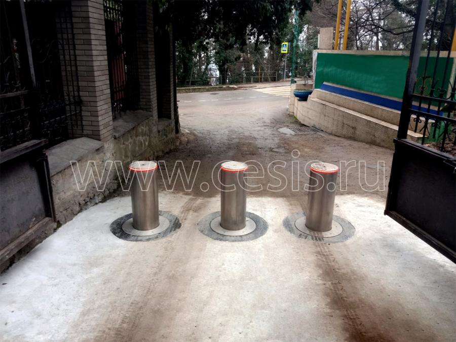 Столб противотаранный электромеханический 800 мм (боллард)