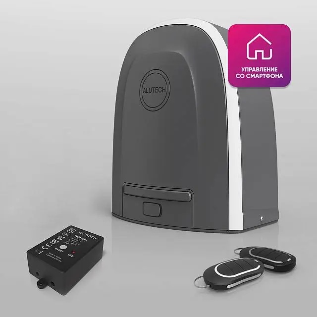 Умный привод для откатных ворот ALUTECH Roteo RTO-500MKIT-Sm + рейка ROA8 (5 шт.)