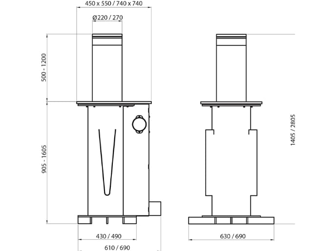 Блокиратор автоматический выдвижной ТБД (серия регулирования движения), диаметр 220, высота 800 мм, 6 боллардов