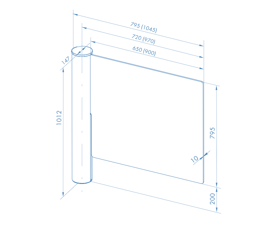 Автоматическая калитка WMD-06 со створкой AGG-900 для помещений