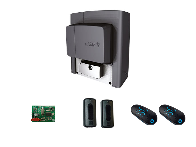 BKS12AGS RC KIT - Комплект автоматики для откатных ворот на основе привода BKS12AGS (встроенный блок управления ZBKN, радиоуправление с динамическим кодом, фотоэлементы)