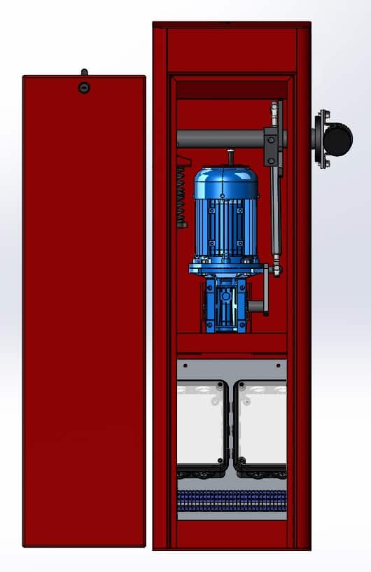 Тумба шлагбаума Миг-6 Арктик с приводом, подогревом, БЭ цифра-1 (IP54)