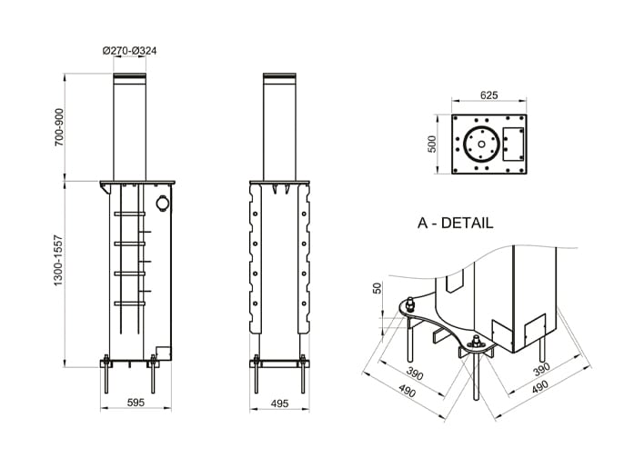 Блокиратор автоматический выдвижной усиленный, 6 боллардов
