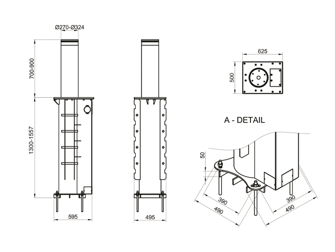 Блокиратор автоматический выдвижной усиленный, 2 болларда