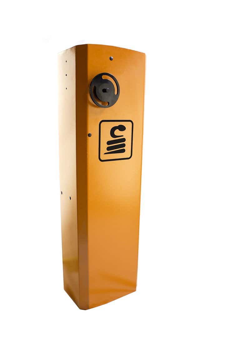 Тумба ручного шлагбаума с балансировочной пружиной