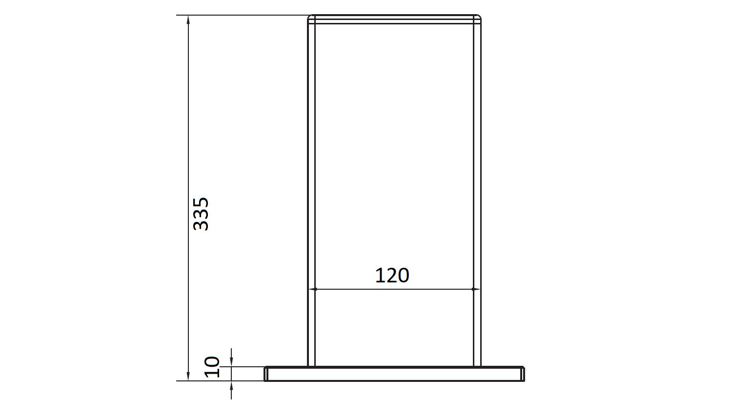 PARK L 350 - Kронштейн 350x120мм с крепежем для LAST L и всех моделей PADDOCK