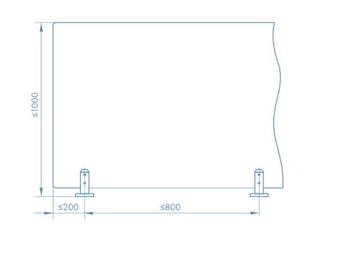 Ограждение BH06 из закаленного стекла