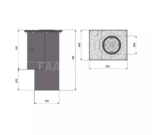 Боллард J200 HA (600 мм) из нержавеющей стали