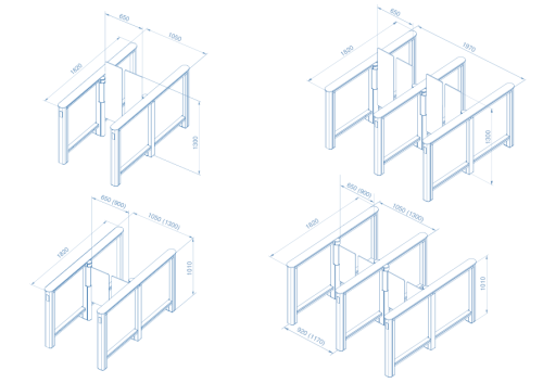 Скоростной проход ST-01 с распашными створками