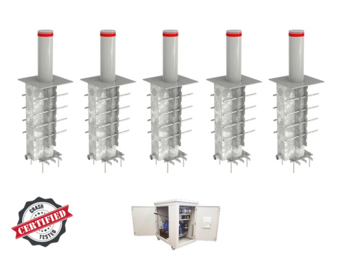 Блокиратор автоматический выдвижной, 5 боллардов