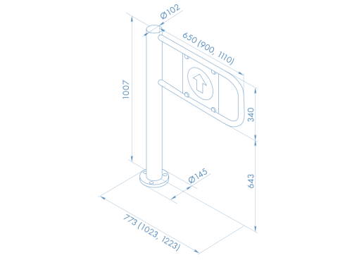 Калитка автоматическая WMD-05S со створкой AG-900 для помещений