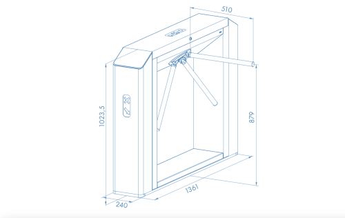 Тумбовый турникет-трипод TTD-10A