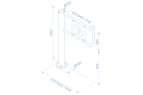 Калитка автоматическая WMD-05S со створкой AG-650 для помещений