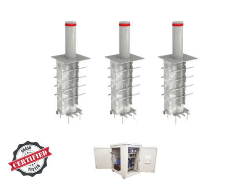 Блокиратор автоматический выдвижной, 3 болларда