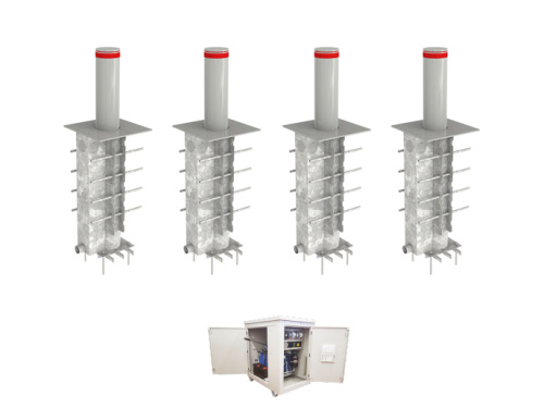 Блокиратор автоматический выдвижной усиленный, 4 болларда