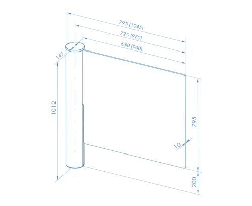 Автоматическая калитка WMD-06 со створкой AGG-900 для помещений