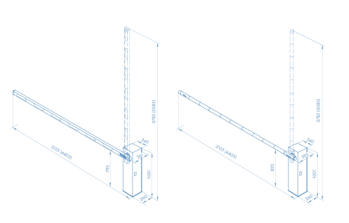 Шлагбаум GS14 со стрелой круглого сечения 4.3 метра