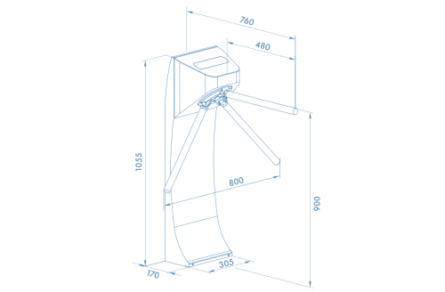 Моторизованный турникет-трипод TTR-10АB