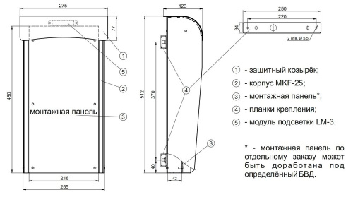 Монтажная панель для ST/MKF-25