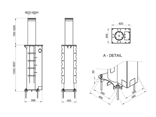 Блокиратор автоматический выдвижной, 1 боллард