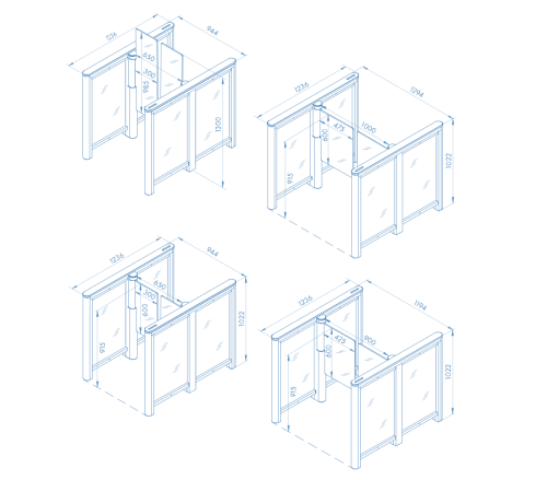 Скоростной проход ST-11 с распашными створками