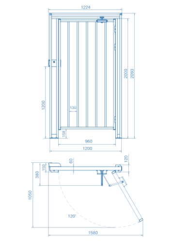 Калитка полноростовая WHD-16