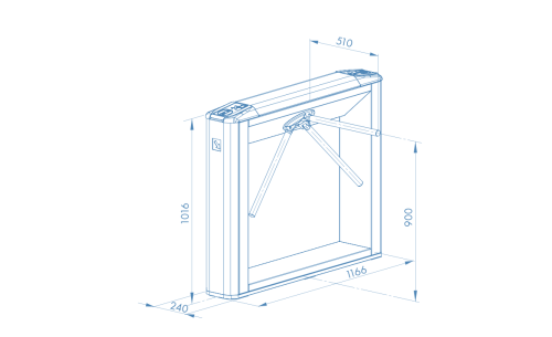 Тумбовый турникет-трипод TTD-08A