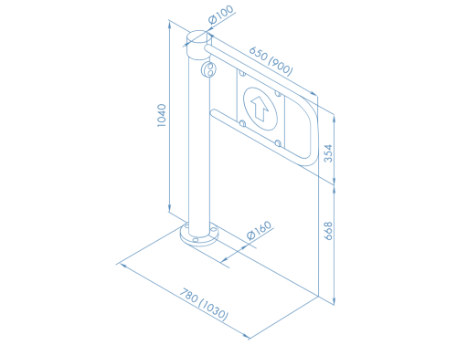 Калитка полуавтоматическая WHD-05 со створкой ASG-900 для помещений