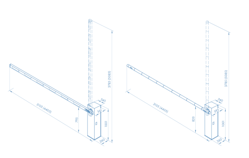 Шлагбаум GS14 со стрелой круглого сечения 3 метра